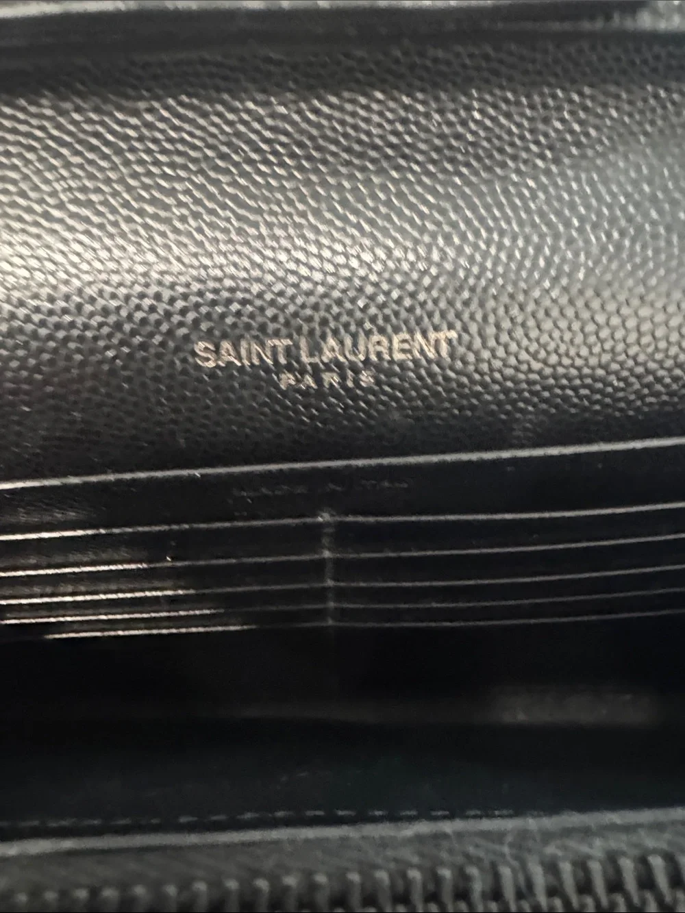 Authentic Saint Laurent Black Quilted Leather Envelope Crossbody/Clutch